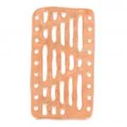 Intercalaire martelé 9 rangs 21x37.5 mm doré rose satiné x1