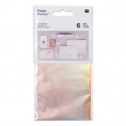 Paquet de 6 feuilles de transferts métallisées Paper Poetry Iris|raw }}