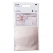 Paquet de 6 feuilles de transferts métallisées Paper Poetry Champagne