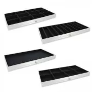 Plateau 10 compartiments bracelets pour valise de transport bijoux Noir x1