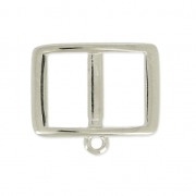 Intercalaire pour lacet 10 mm collier choker 17.5 mm Placage Argent fin vieilli x1