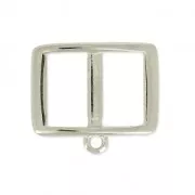 Intercalaire pour lacet 10 mm collier choker 17.5 mm Placage Argent fin vieilli x1