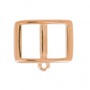 Intercalaire pour lacet 10 mm collier choker 17.5 mm doré rose x1|raw }}