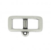 Intercalaire pour lacet 5 mm collier choker 18 mm Placage Argent fin vieilli x1