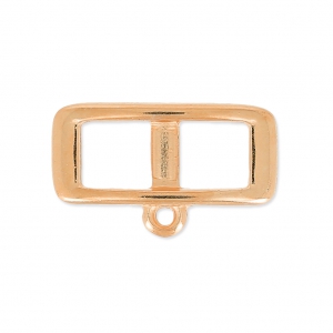 Intercalaire pour lacet 5 mm collier choker 18 mm doré rose x1