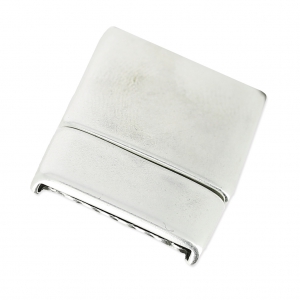 Fermoir aimanté 23.5 x 19.5 mm Placage Argent fin vieilli x1