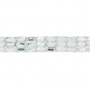 Ruban strass baguette 3 rangs thermocollant 15 mm Crystal x50cm
