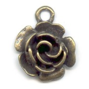 Breloque Rose 15 mm - Bronze x1|raw }}