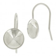 Crochets d'oreilles pour cabochon PureCrystal 1122 10 mm argenté x2