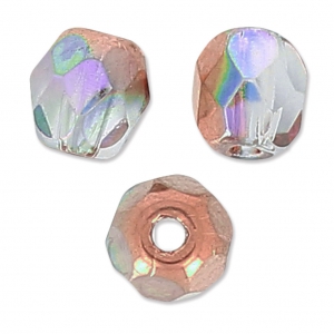 Facettes 4 mm Crystal Copper Rainbow x50