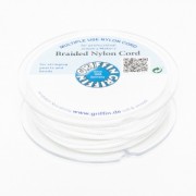 Fil de jade / Fil nylon tressé européen Griffin 0.3 à 0.5 mm White x25m|raw }}