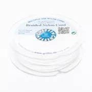 Fil de jade / Fil nylon tressé européen Griffin 0.3 à 0.5 mm White x25m