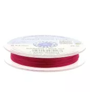 Fil de jade / Fil nylon tressé européen Griffin 0.3 à 0.5 mm Dark Red Fuchsia x25m