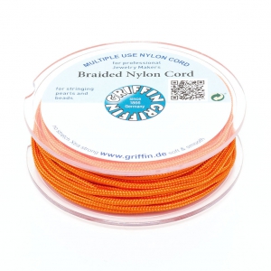 Fil de jade / Fil nylon tressé européen Griffin 0.5 à 0.8 mm Orange x25m