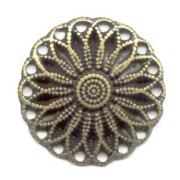 Intercalaire rond 18 trous 24 mm bronze x1