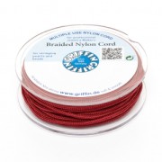 Fil de jade / Fil nylon tressé européen Griffin 0.5 à 0.8 mm Garnet x25m