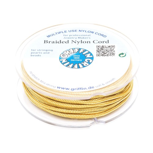 Fil de jade / Fil nylon tressé européen Griffin 0.5 à 0.8 mm Amber x25m