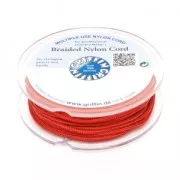 Fil de jade / Fil nylon tressé européen Griffin 1 mm Red x25m