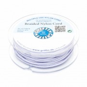 Fil de jade / Fil nylon tressé européen Griffin 1 mm Lilac x25m
