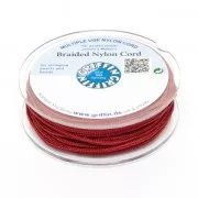 Fil de jade / Fil nylon tressé européen Griffin 1 mm Garnet x25m