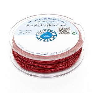 Fil de jade / Fil nylon tressé européen Griffin 1 mm Garnet x25m