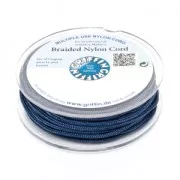 Fil de jade / Fil nylon tressé européen Griffin 1 mm Dark Blue x25m