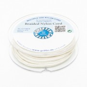 Fil de jade / Fil nylon tressé européen Griffin 1 mm Cream x25m