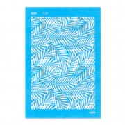 Silk Screen Moiko pour Pâte polymère 74x105 mm - Motif feuille jungle 7.21