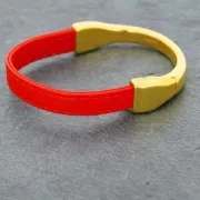 Fermoir demi bracelet aimanté pour lacet 10 mm Placage Argent fin vieilli x1