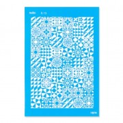 Silk Screen Moiko pour Pâte polymère 74x105 mm - Motif mandalas effet carreau ciment 6.13|raw }}
