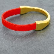 Fermoir demi bracelet aimanté pour lacet 10 mm bronze x1