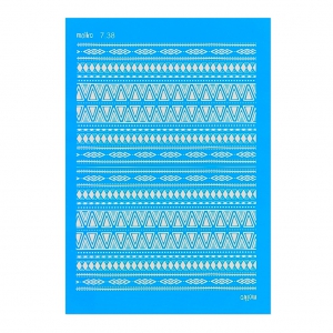 Silk Screen Moiko pour Pâte polymère 74x105 mm - Motif frises aztèques 7.38