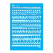 Silk Screen Moiko pour Pâte polymère 74x105 mm - Motif frises triangles aztèques 7.36