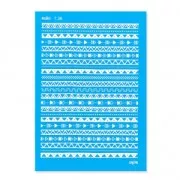 Silk Screen Moiko pour Pâte polymère 74x105 mm - Motif frises triangles aztèques 7.36