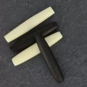 Perles olive hair pipe en os 36x6 mm Blanc x5