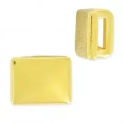 Poussoir slider rectangle pour lacet 5 mm Doré à l'or fin x1