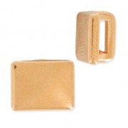 Poussoir slider rectangle pour lacet 5 mm doré rose x1|raw }}