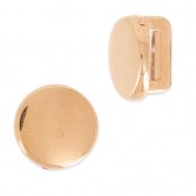 Poussoir slider rond pour lacet 5 mm doré rose x1