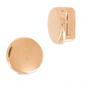 Poussoir slider rond pour lacet 5 mm doré rose x1