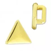 Poussoir slider triangle pour lacet 5 mm Doré à l'or fin x1