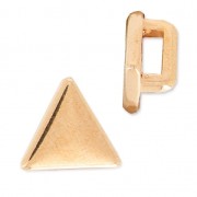 Poussoir slider triangle pour lacet 5 mm doré rose x1