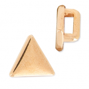 Poussoir slider triangle pour lacet 5 mm doré rose x1