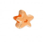 Poussoir slider étoile pour lacet 3 mm doré rose x1