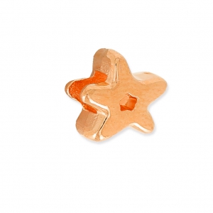 Poussoir slider étoile pour lacet 3 mm doré rose x1