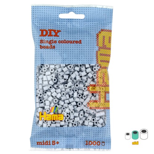 Perles à repasser Hama MIDI 5 mm Gris Clair (n°70) x1000
