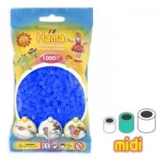 Perles à repasser Hama MIDI 5 mm Bleu Néon (n°36) x1000
