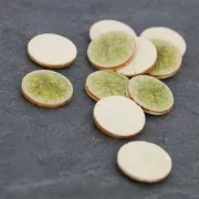 Cabochon en céramique rond effet craquelé 20 mm Olivine x1