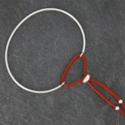 Stopper Bead 7 mm avec un trou de 2.5 mm en Argent 925 x1