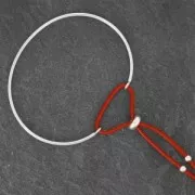 Stopper Bead 7 mm avec un trou de 2.5 mm en Argent 925 x1