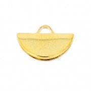 Embout pince demi-lune 10.5x6.5 mm Doré à l'or fin x1|raw }}